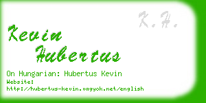 kevin hubertus business card